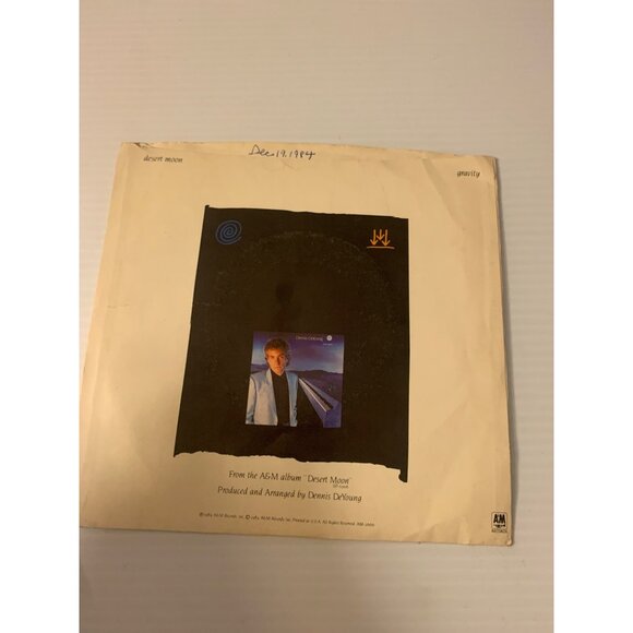 Dennis DeYoung "Desert Moon" & "Gravity" 7" Vinyl Record AM-2666 1984 - Picture 6 of 6